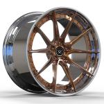 18x9.5 And 18x10.5 Custom 2-PC Forged Aluminu Alloy Rims Polished Lip+Bronze