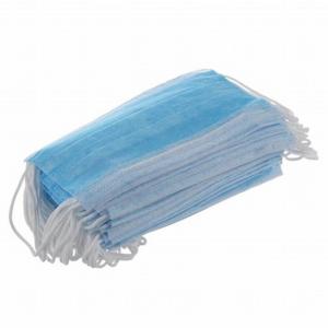 Quality High Breathability Non Woven Face Mask , Blue Color Disposable Mouth Mask wholesale