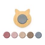 Divided Bamboo Kids Suction Plate Stay Put 215g Tiger Shaped
