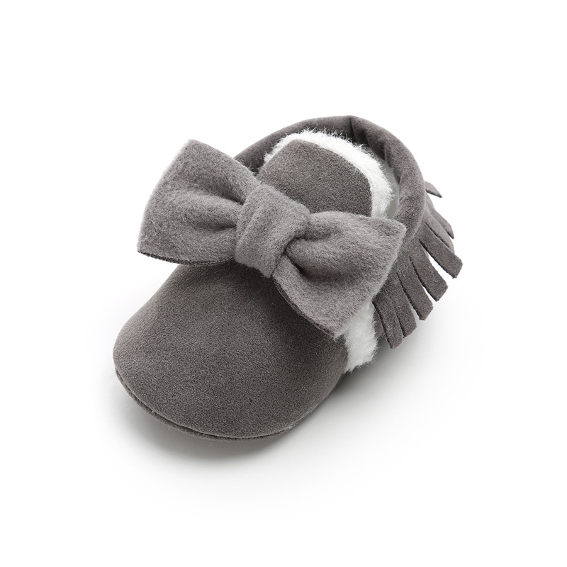 MARCH EXPO 2019 baby shoes Bow casual shoe for toddler firstwalker Plus velvet thick infant baby boot