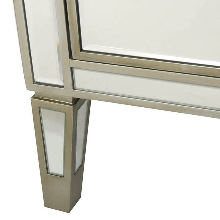 P2 MDF Mirror Effect Bedside Tables