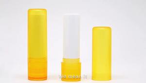 Quality 4.8g Cosmetic Round Lip Balm Tubes Hot Stamping Surface For Lip Gloss wholesale