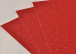 Decorating 300gsm Red Glitter Paper 0.5mm Thickness For Wedding Invitation