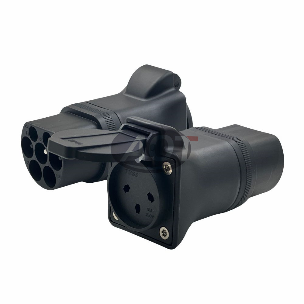 Convenient Portable Type 2 to Israel Type H Socket EV Plug Convertor Connector Adapter for 2019- Tesla Electric Models