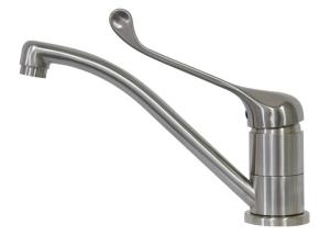 Quality Watermark AISI304/316 long handle hospital sink faucet steel lavatory tap wholesale