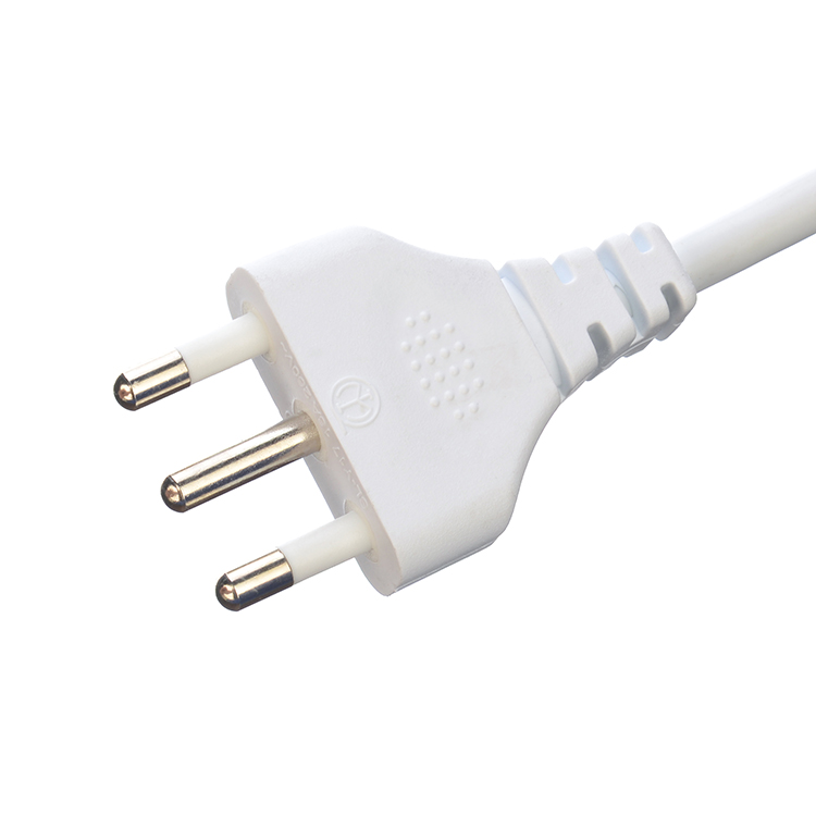 PE Jacket Eu Retractable Coiled Power Extension Cord Oxygen Free Bared Stranded Copper Conductor 3 Core Spring Wire White Black