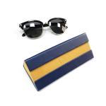 Custom Gold Stamping Folding Sunglasses case portable glasses bag