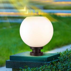 Quality White Solar Pillar Light Acrylic Solar Round Ball Lights 67LM wholesale