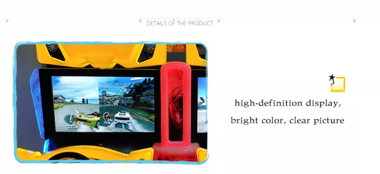 High End Yellow Color Car Simulator Arcade Game Machine English / Chinese Language