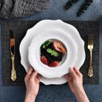 6.5" Glazed Ceramic White Dinner Plates For Hotel Catering Wedding