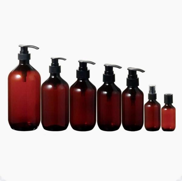 Amber Shampoo PET Plastic Packaging Bottle 30ml 50ml 60ml 100ml 150ml 200ml