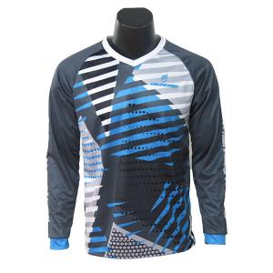 Quality 2020 V Neck Men'S Long Sleeve MTB Jersey / Road Cycling Clothing 100% Polyester wholesale