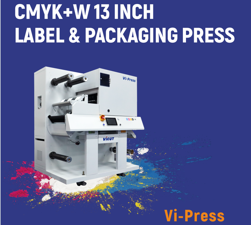 VICUT 13 Inch 5 Color CMYK White Roll to Roll Label Printer for Commercial Applications