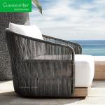 Modern Waterproof Solid Wood Sofa Set for Outdoor Villa Leisure Teak Wood Garden