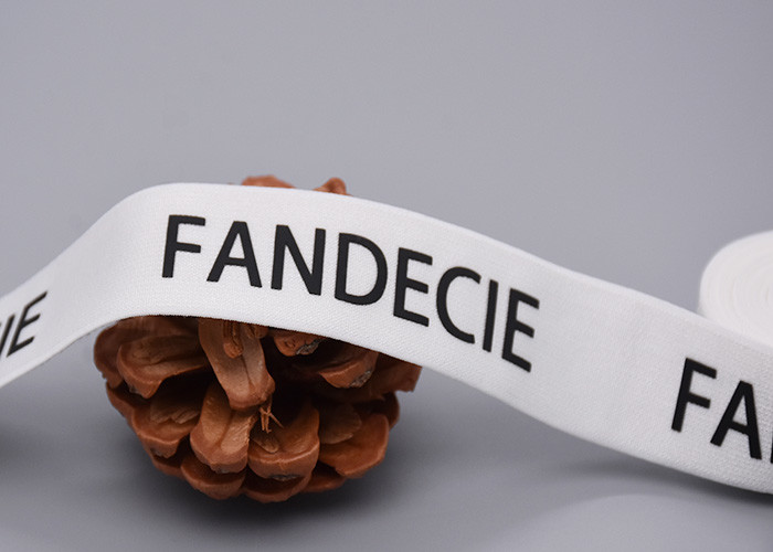 Garments Customized Elastic Band Printed With Matte Black Logo
