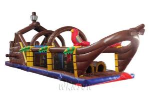 Quality Large Size Inflatable Sports Games Inflatable Pirate Ship Obstacle Course wholesale