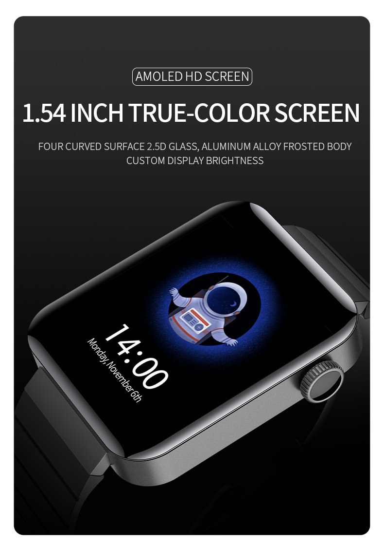 GZ-14 smart watch 1.54 Inch IP67 Waterproof Sport Pedometer Watch Health Android IOS