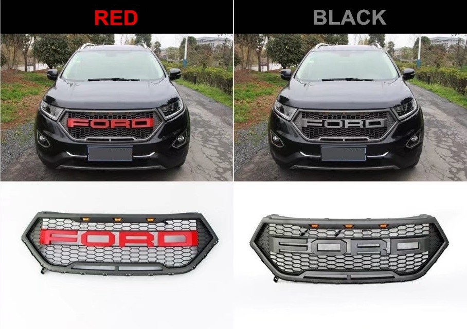 Car Grilles Raptor Style Front Grille with LED Light for Ford Edge 2015 2017