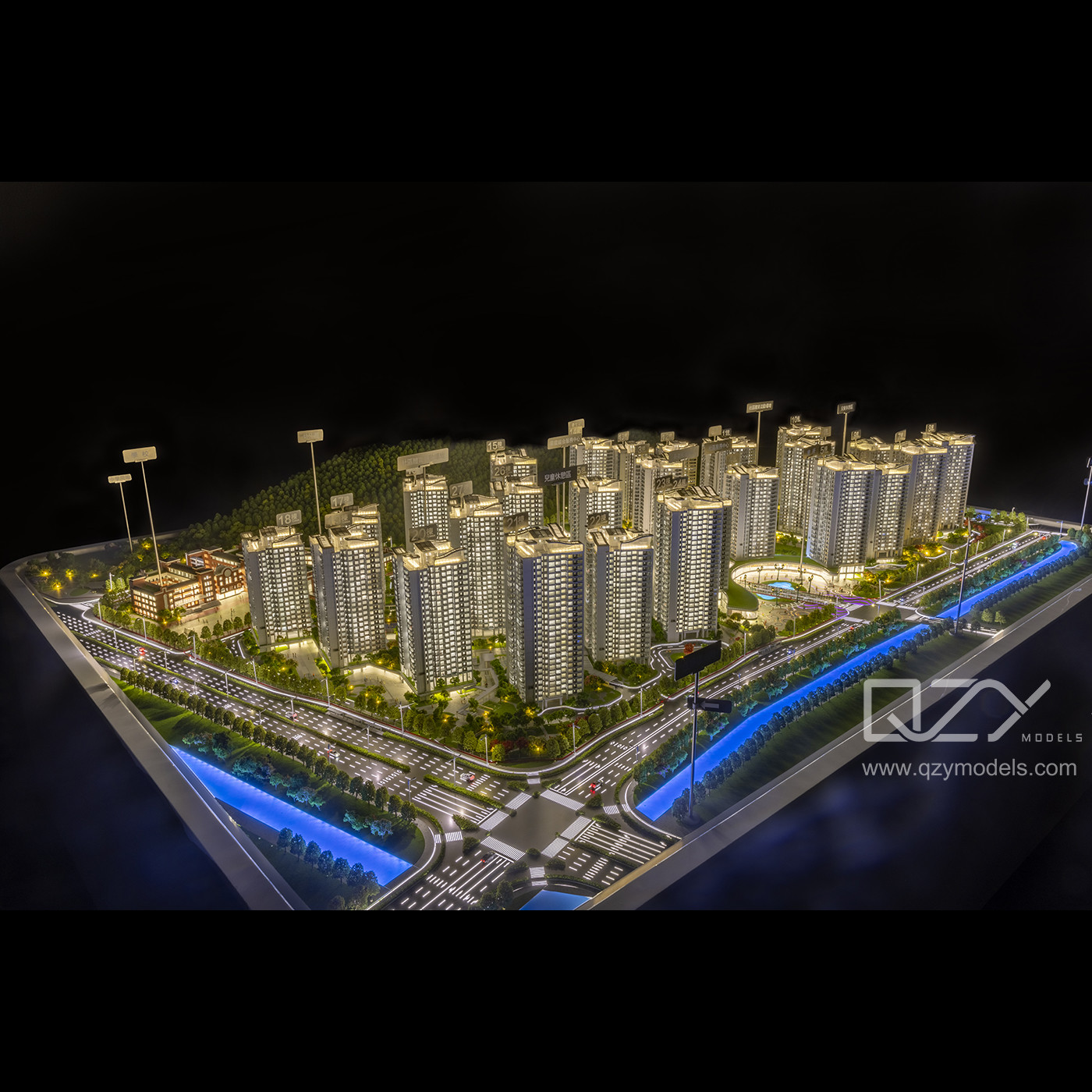 1/250 Real Estate Scale Architectural Model Making Supplies Hengqin New Neighbourhood