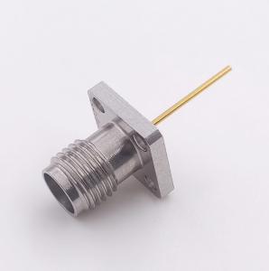 Quality Female 50Ohms Waterproof Coaxial Connector 40GHz 2.92mm With Flange 4 Holes wholesale