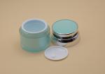 Green UV Spraying Cosmetic Cream Containers PP Cap With ABS Sheathed