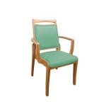 Sponge Cushion Luxury Modern Wood Dining Chairs Square For Hall Restaurant