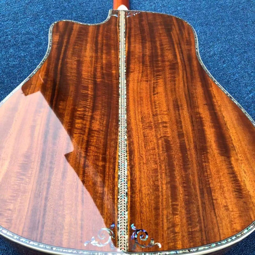 Real Abalone Inlay 41 Inch KOA Wood D45KC Classic Acoustic Guitar With Fishman 301 EQ