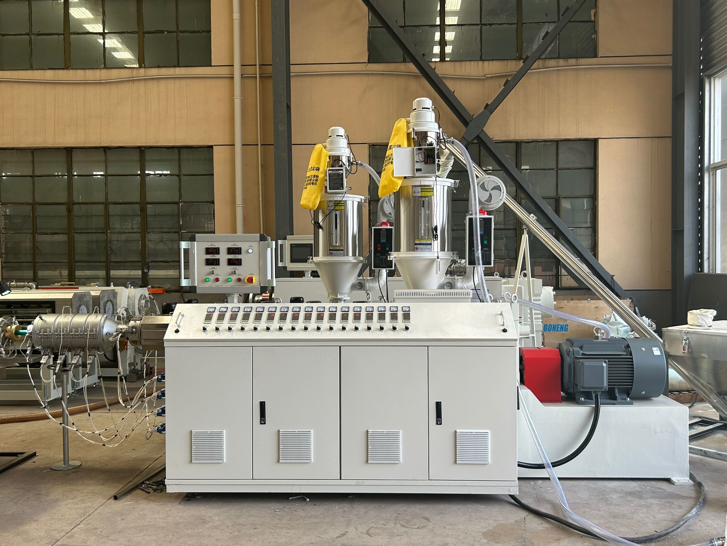 20-50mm Fast High Speed PE PP HDPE PVC PPR Mpp Plastic Water Gas Supply Drainage Solid Wall Pipe Hose Tube Making Machine Production Extrusion Line