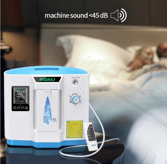 DedaKj Oxygen Concentrator Portable 1-7 L Adjustable Purity 93%