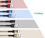 USB 3.0 Nylon Charging Cable , Nylon Braided Micro Usb Cable For Samsung Phone