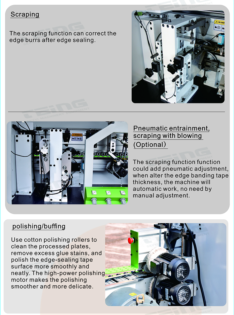 SKDT630 Automatic Pre Milling Edge Banding Machine for Panel Furniture at 380V/220V