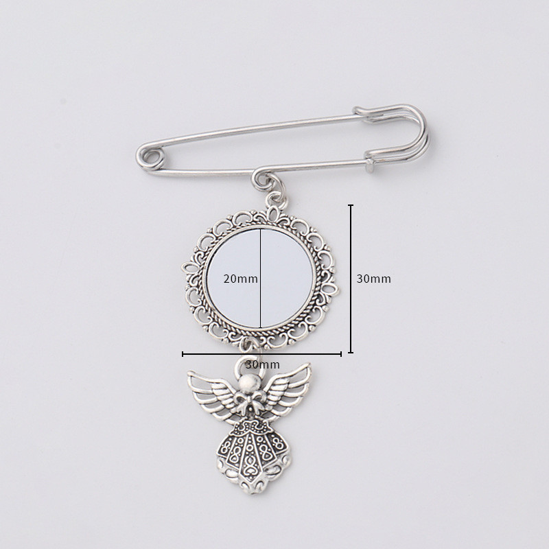 Sublimation Blank Metal Brooch Pendants Sublimation Brooches Pendant