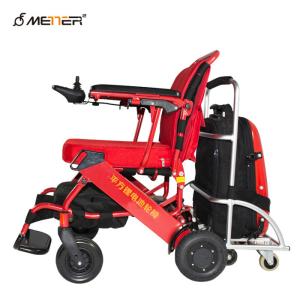 Quality Aluminum Alloy Red 18 KG Classic Foldable Electric Wheelchair wholesale