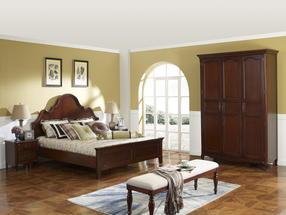 Rubber Wood Home office room furniture bookcase set by Glass door with Shelves and Study desk Computer table
