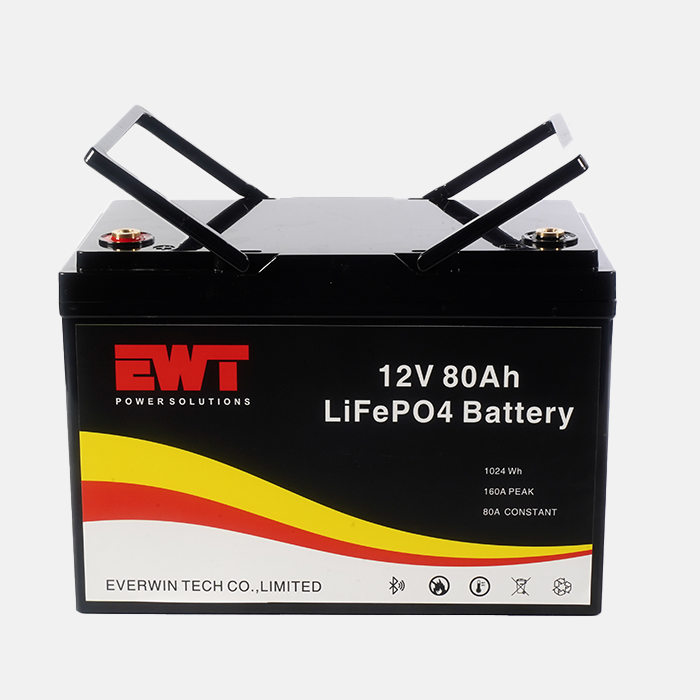 Commercial Storage 12V LiFePO4 Lithium Ion Battery Pack 12.8V 80Ah Lithium Iron Phosphate Battery with PCB