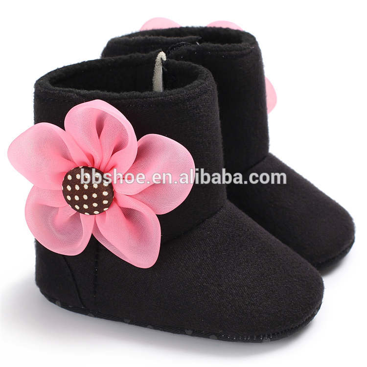 2019 winter colorful flower soft-sole Newborn anti-slip baby boots