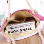 ODM stripe promotional Cotton Fabric Bag For Supermarket Shopping