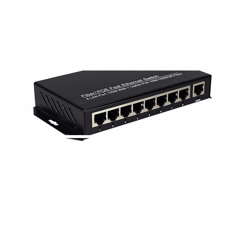 8 port 10 / 100M POE Switch network of compatible network cameras and wireless AP power IEEE 802.3af(15.4W)