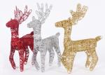 Resin Metal Christmas Ornaments Hollow Deer Iron Animal Figurines 15*25cm