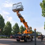 GKS32 aerial pick-up truck with basket high platform telescopic boom operating
