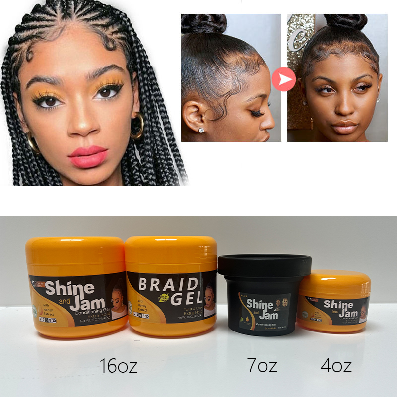 All Ages Curl Defining/Enhancing Hair Gel Private Label Neat Braid Conditioning Shining