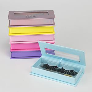 Quality Custom Color Rigid Cardboard Box Cosmetic Packaging Eyelash Boxes With Logo wholesale