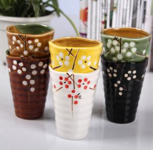 Quality colorful ceramic coffee mug with different pattern wholesale