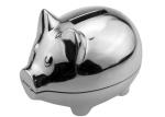 Laser Engraving Metal Houseware Zinc Alloy Silver Plated Mini Coin Bank