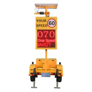 Quality Solar Trailer High Precision Lpr Radar 4 Line Display Speed Limit Sign wholesale
