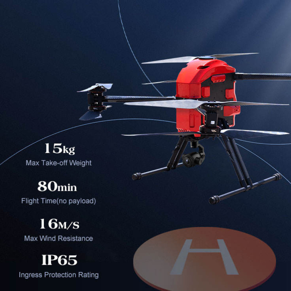 80minute Industrial Aerial Drones Payload 8KG For Mine Street City Coastline Surveying HXN1-R