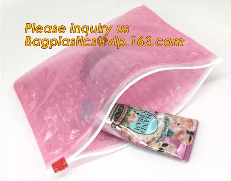 Cosmetic Pink Slider Padded Bag/Silver k Bag With Bubble,Padded Envelopes Cheap Aluminium Foil k Holographic