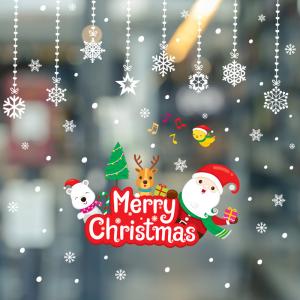 Quality Living Room Bedroom Holiday Christmas Window Stickers Ransferable Glue Customized wholesale