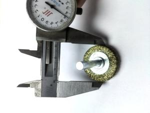 Quality Hot Selling 32mm Diameter Brass Wire Mounted Wheel Wire Brush with 6mm Shank wholesale