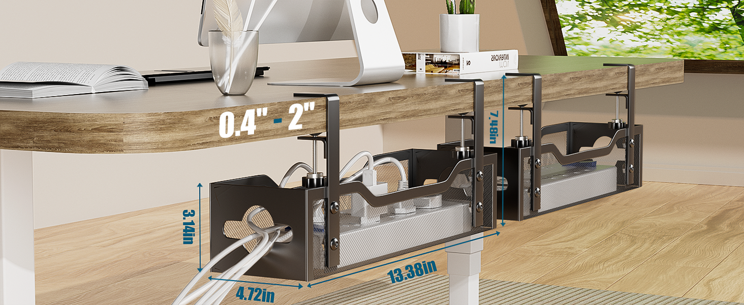 Custom Size Cable Duct Desk No Drilling Wire Management for Office Cable Concealment